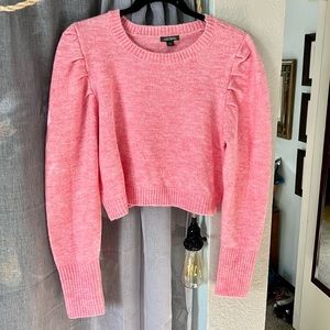 Wild Fable Pink Puff Sleeved Cropped Sweater